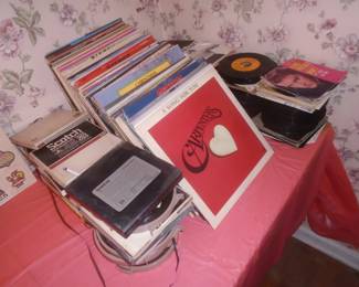 tapes, 33 1/3 and 45 rpm records