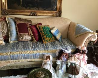 Empire style glass coffee table