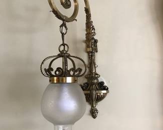 Brass wall sconces (pair)