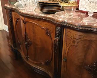 Antique wooden serving chest