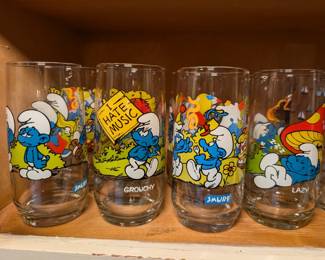 Vintage Smurf Collector's Glasses