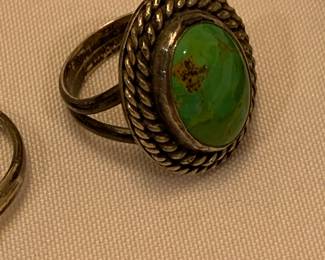 Turquoise picture stone in silver