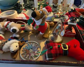 Vintage Christmas toys and decor