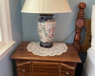 Night stand, one of two lamps