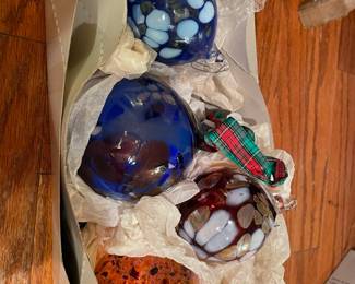 Hand-blown glass ornaments