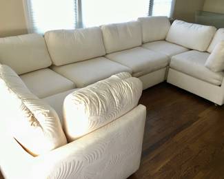 White Upholstered Sectional