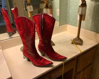 Red sequined Boots
