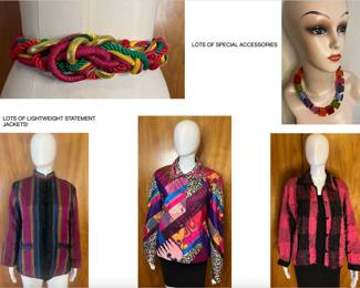COLORFUL SILK JACKETS , 80'S ROPE BELTS