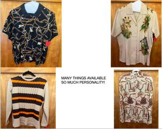 RALPH LAUREN 90'S POLO , 70'S NOVELTY DISCO SHIRT 