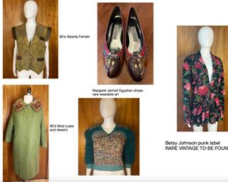 BETSEY JOHNSON PUNK LABEL MOD 60'D COATS NOVELTY SHOES