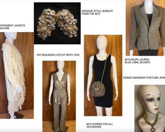 Y2K BODY CON, RALPH LAUREN BLUE LABEL, DESIGNER SIGNED COSTUME JEWELRY