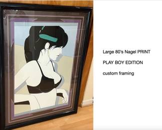 PLAYBOY NAGEL LARGE PRINT IN CUSTOM FRAME