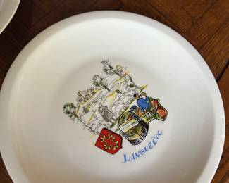 Vintage cheese plates. Made in France.
