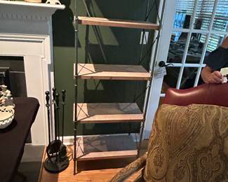 Wood and metal shelving  unit  industrial look 