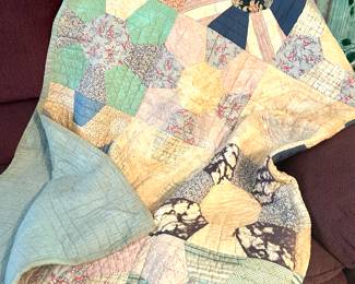 antique quilt hand stitched