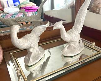 pair of ceramic pheasants 