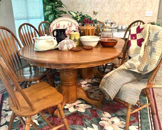 solid oak table 8 chairs 
