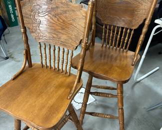 pair of press back barstools