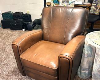 1 of 2 leather recliners 