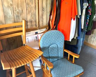 barstool and child's rocker