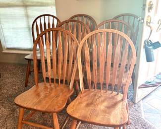 additional 8 Windsor dining chairs