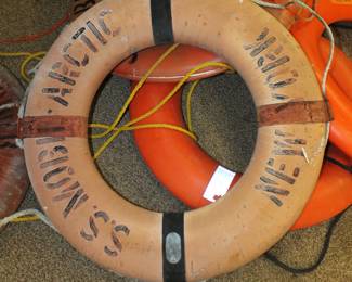Vintage Buoy Life Ring from S.S. Mobil Arctic