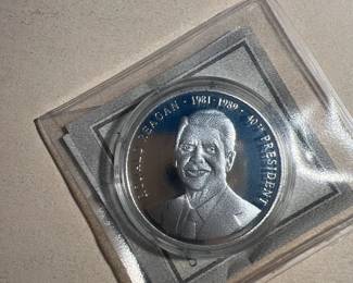 Ronald Reagan and John Kennedy Coins