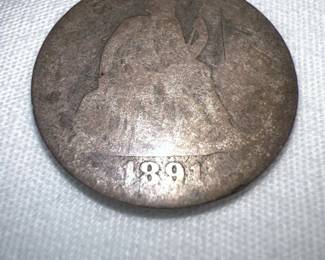 1891 Seated Liberty Dime