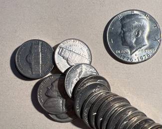 Jefferson Nickle Lot 1776 1976D 50C