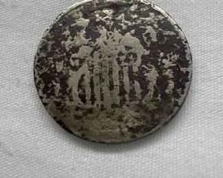 1867 Shield Nickle WD Rays