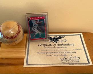 Steve Carlton signed baseball