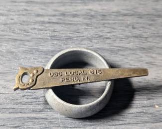 Carpenters Union Pin, Peru Indiana