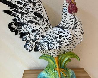 Large Hand Painted Italian Rooster