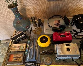 Cameras, Portable Radio's, Walkman, Cloisonne Vase