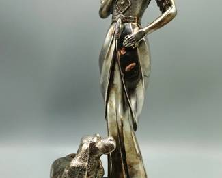 ITALIAN COVERED STERLING ART DECO STATUE
