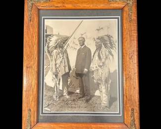 ANTIQUE NATIVE AMERICAN INDIAN ORIGINAL 1926 PHOTO SIGNED