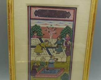 ANTIQUE PERSIAN ILLUMINATED MANUSCRIPT FRAMED