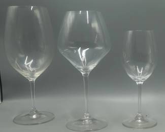 PART OF A 46 WINE GLASS LOT RIEDEL RAVENSCROFT