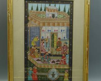 ANTIQUE PERSIAN ILLUMINATED MANUSCRIPT FRAMED