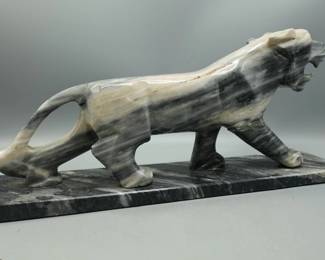 MID CENTURY ONYX STONE STATUE