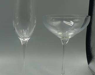 PART OF A 46 WINE GLASS LOT RIEDEL RAVENSCROFT