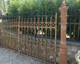 ANTIQUE VICTORIAN IRON GATES AND POSTS