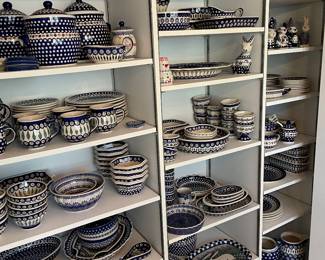 Extensive collection of Polish Pottery