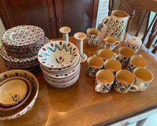 Nicholas Mosse Pottery - "Red Tulip" pottery