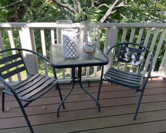 Cafe table and chairs