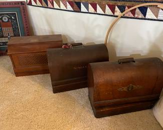 Antique Singer sewing machines