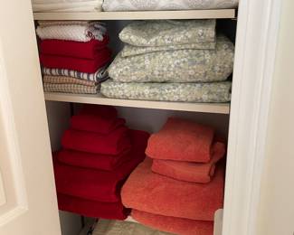 towels, sheets, and blankets