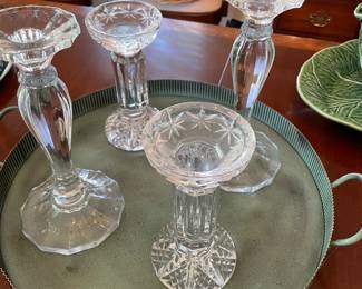 Waterford crystal candle holders