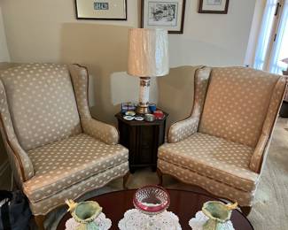 Zollinger’s custom made Queen Ann chairs. Always covered, perfect condition $200 each OBO