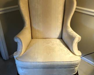 WHITE WING BACK CHAIR